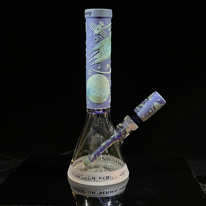 Space Odyssey: 3022 AD 14" Beaker Bong Glass Pipe Milkyway   