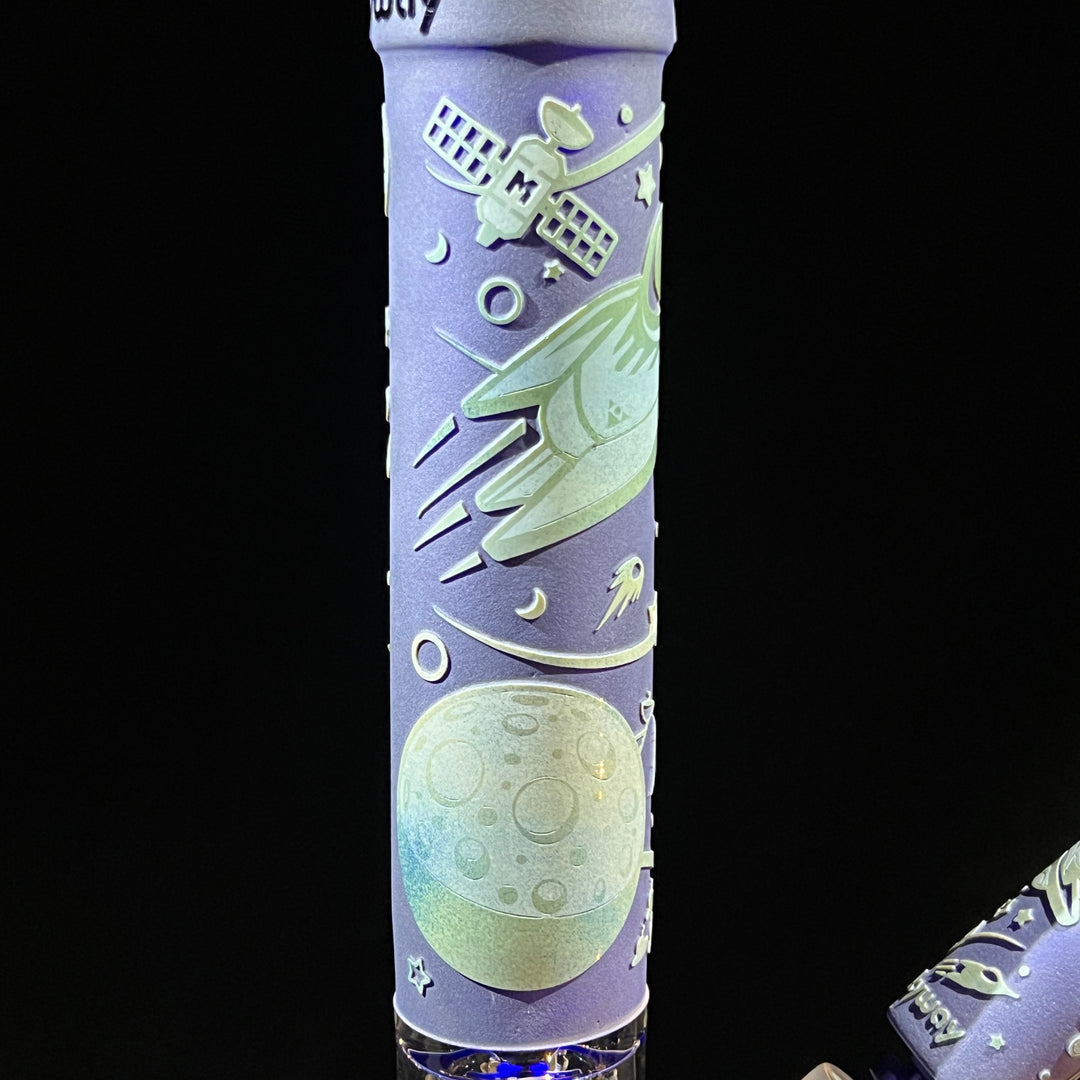 Space Odyssey: 3022 AD 14" Beaker Bong Glass Pipe Milkyway   