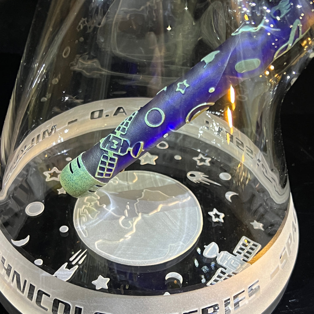 Space Odyssey: 3022 AD 14" Beaker Bong Glass Pipe Milkyway   