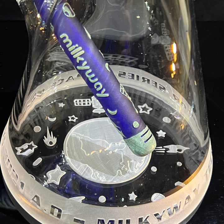 Space Odyssey: 3022 AD 14" Beaker Bong Glass Pipe Milkyway   