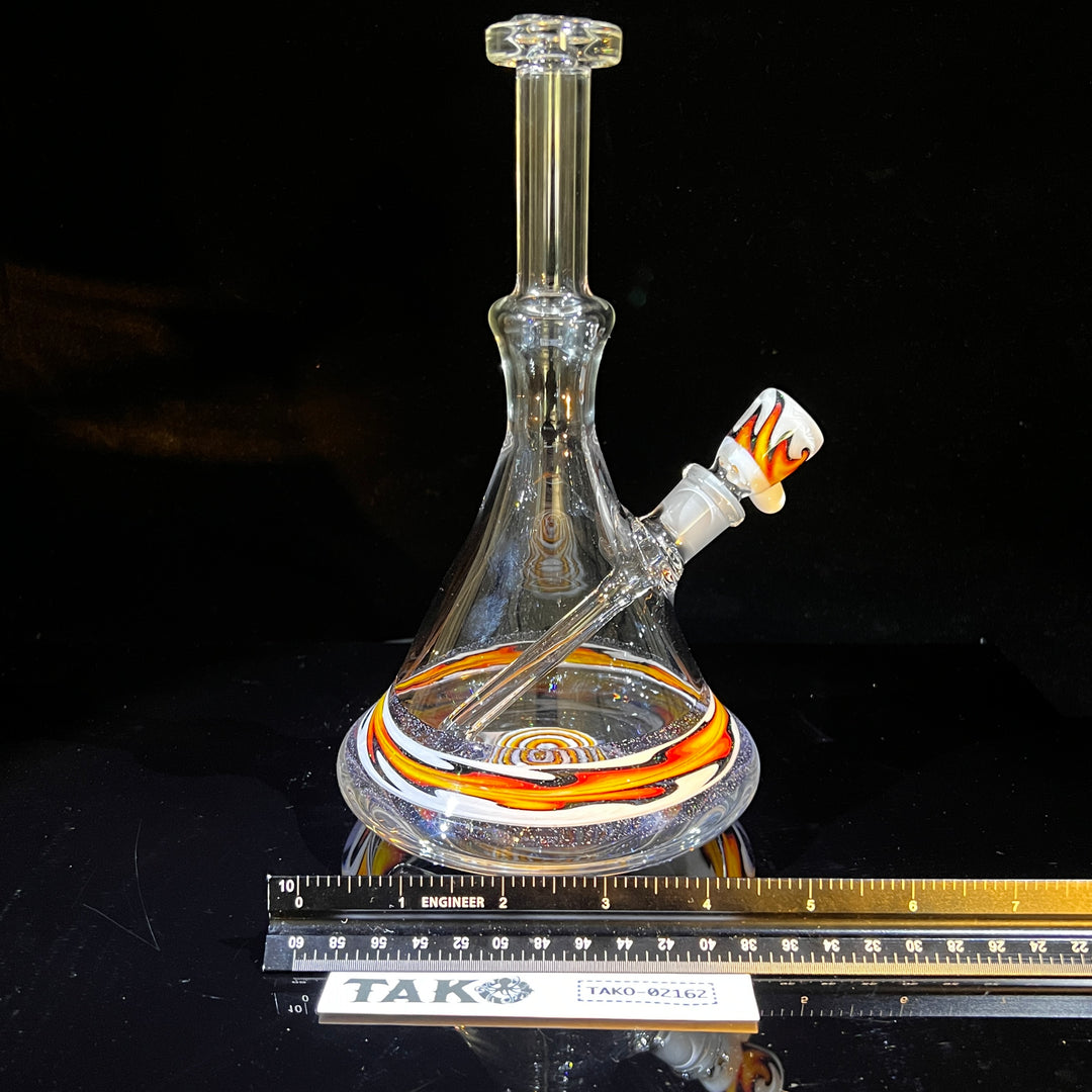 Fire Fade Crushed Fixie Opal Bong  Tako Glass   