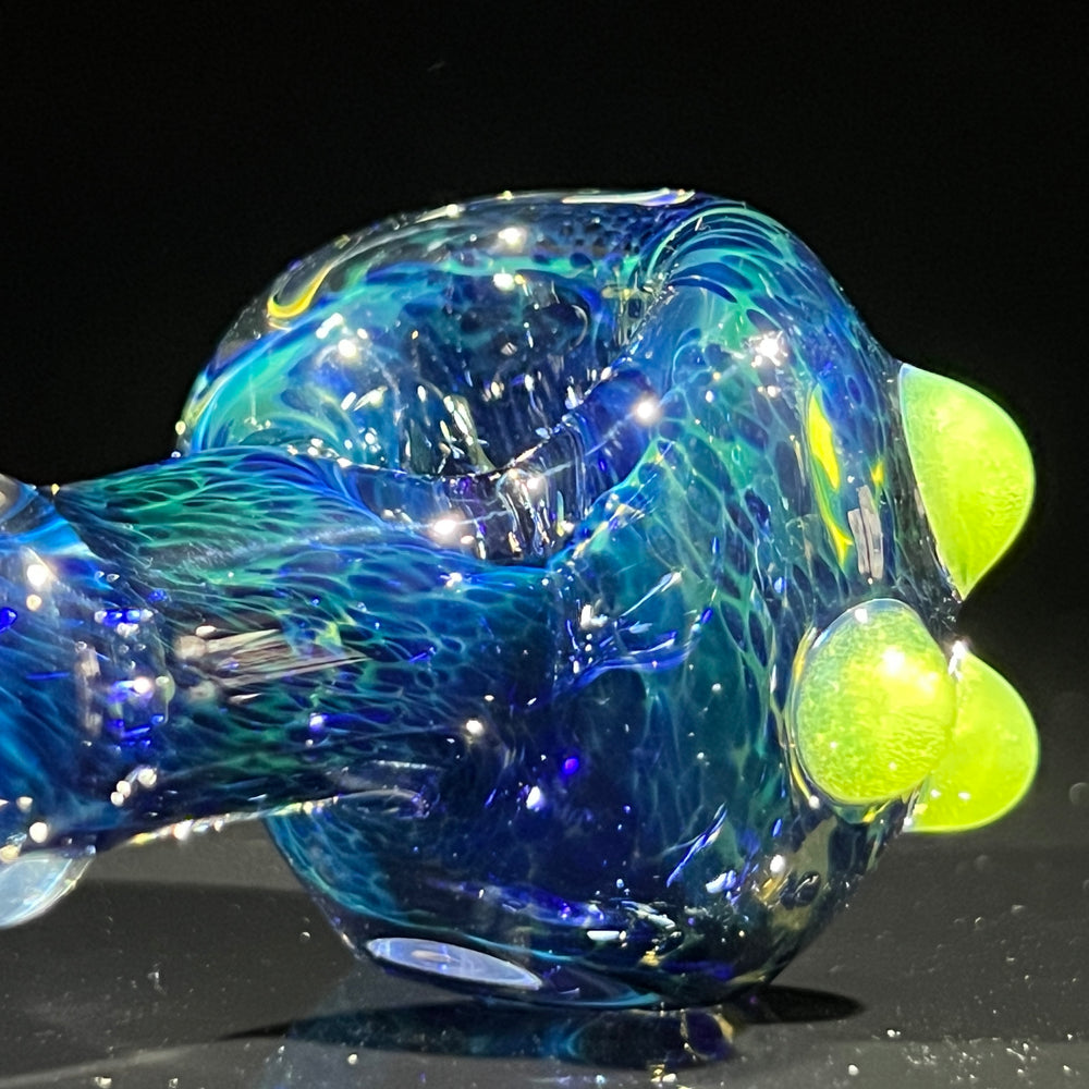 Deep Blue Marbled Pocket Pipe Glass Pipe Beezy Glass