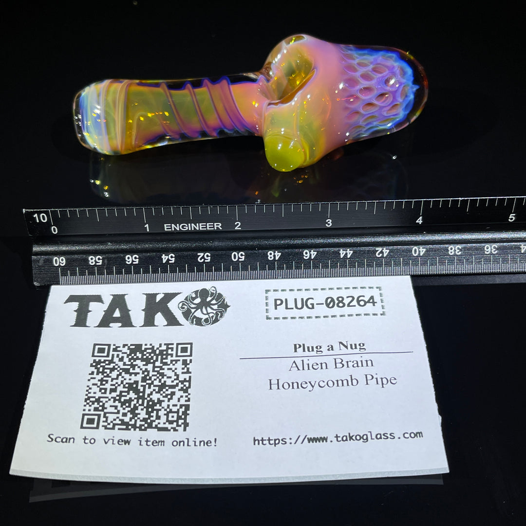 Alien Brain Honeycomb Pipe Glass Pipe Plug a Nug