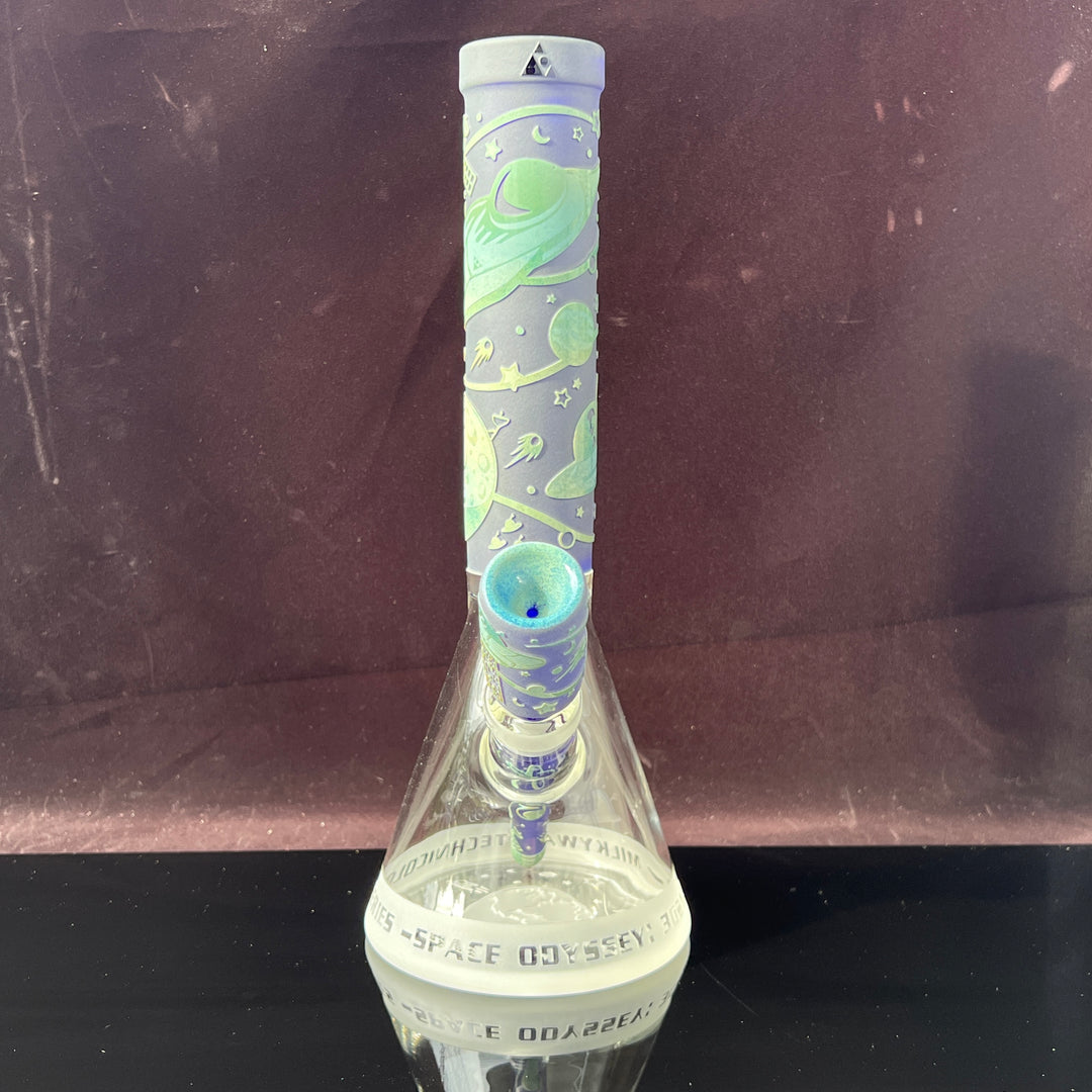 Space Odyssey: 3022 AD 14" Beaker Bong Glass Pipe Milkyway   