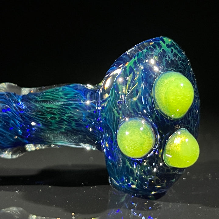 Deep Blue Marbled Pocket Pipe Glass Pipe Beezy Glass