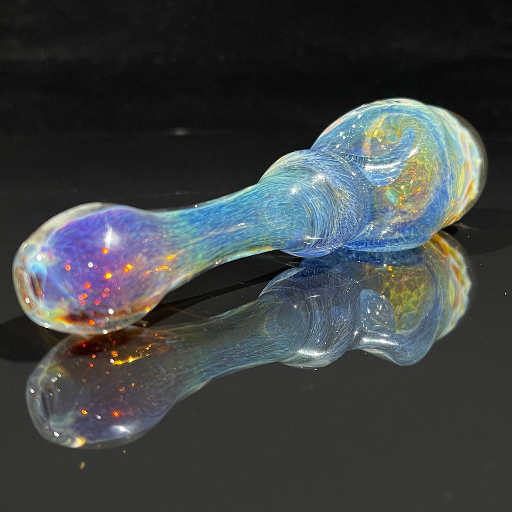 Blue Razzbery Honeycomb Frit Pipe Glass Pipe Key Glass Co.