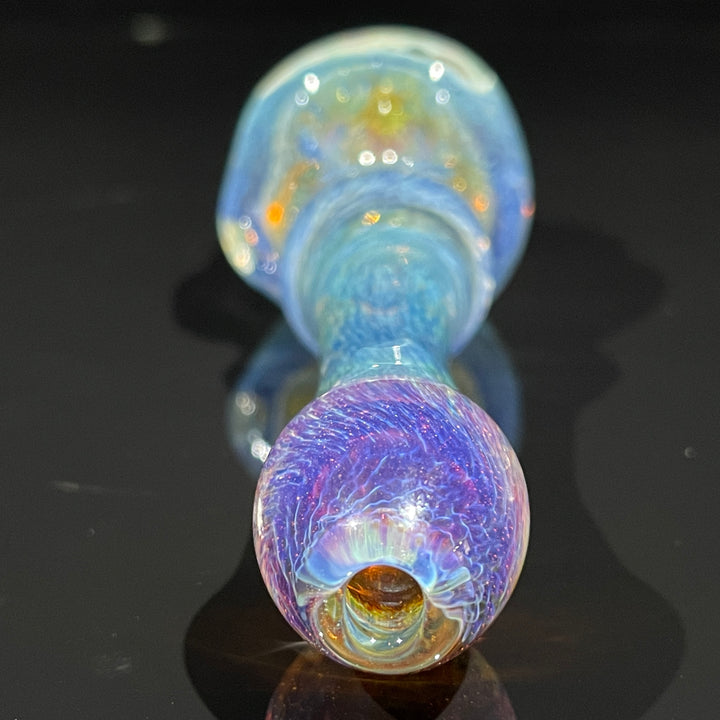 Blue Razzbery Honeycomb Frit Pipe Glass Pipe Key Glass Co.