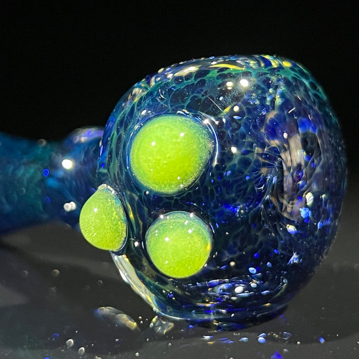 Deep Blue Marbled Pocket Pipe Glass Pipe Beezy Glass