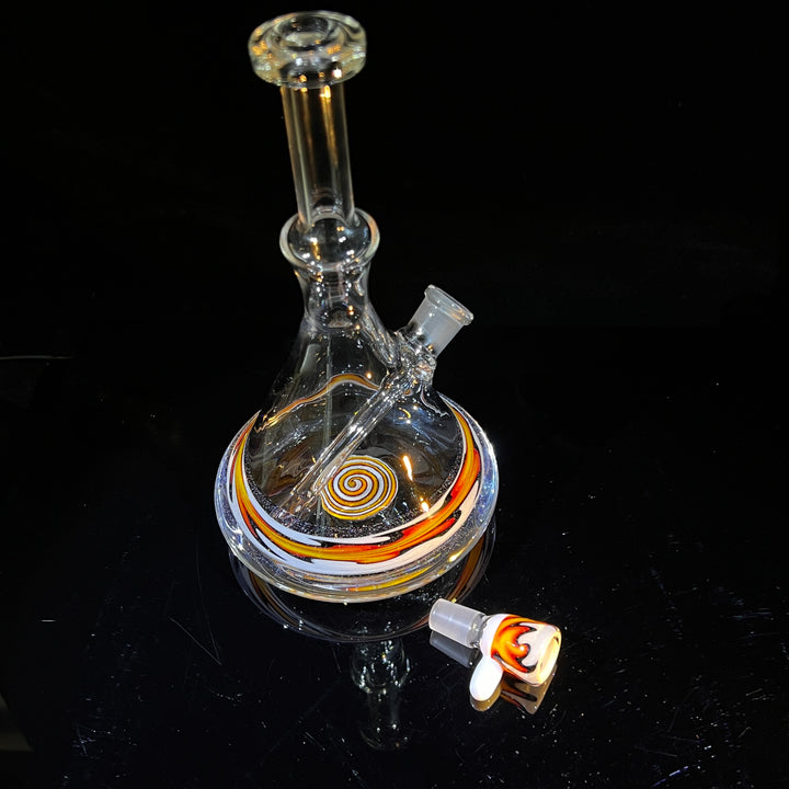 Fire Fade Crushed Fixie Opal Bong  Tako Glass   