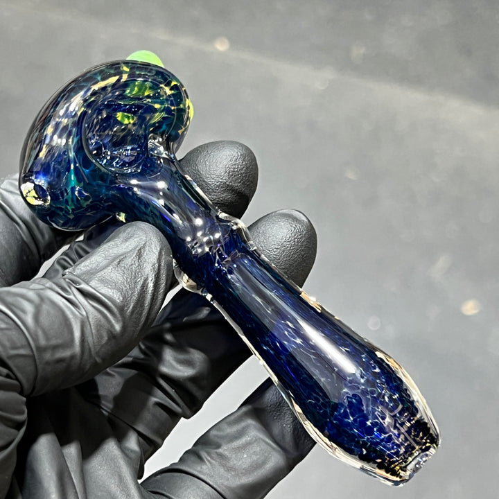 Deep Blue Marbled Pocket Pipe Glass Pipe Beezy Glass