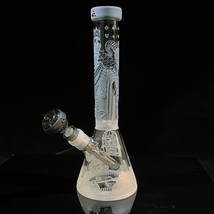 Unholy Coronation 11" Beaker Bong Glass Pipe Milkyway   