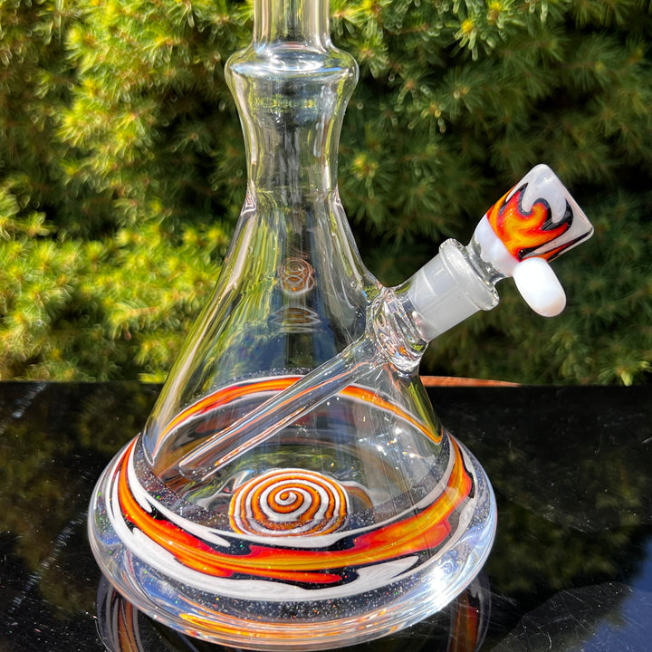 Fire Fade Crushed Fixie Opal Bong  Tako Glass   