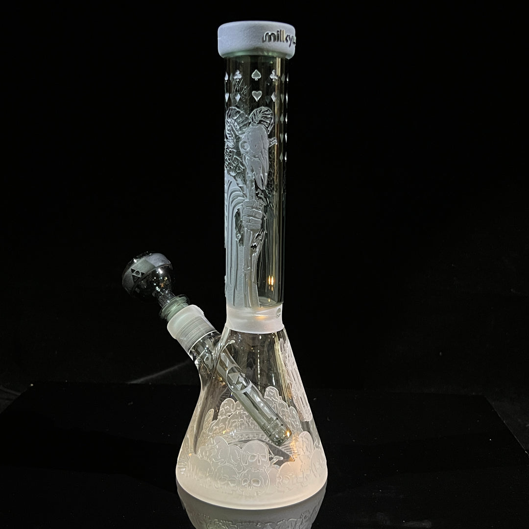 Unholy Coronation 11" Beaker Bong Glass Pipe Milkyway   