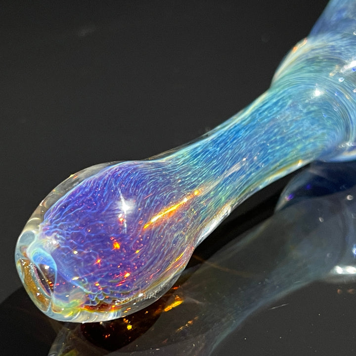 Blue Razzbery Honeycomb Frit Pipe Glass Pipe Key Glass Co.
