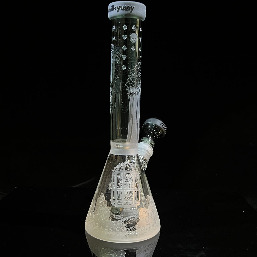 Unholy Coronation 11" Beaker Bong Glass Pipe Milkyway   