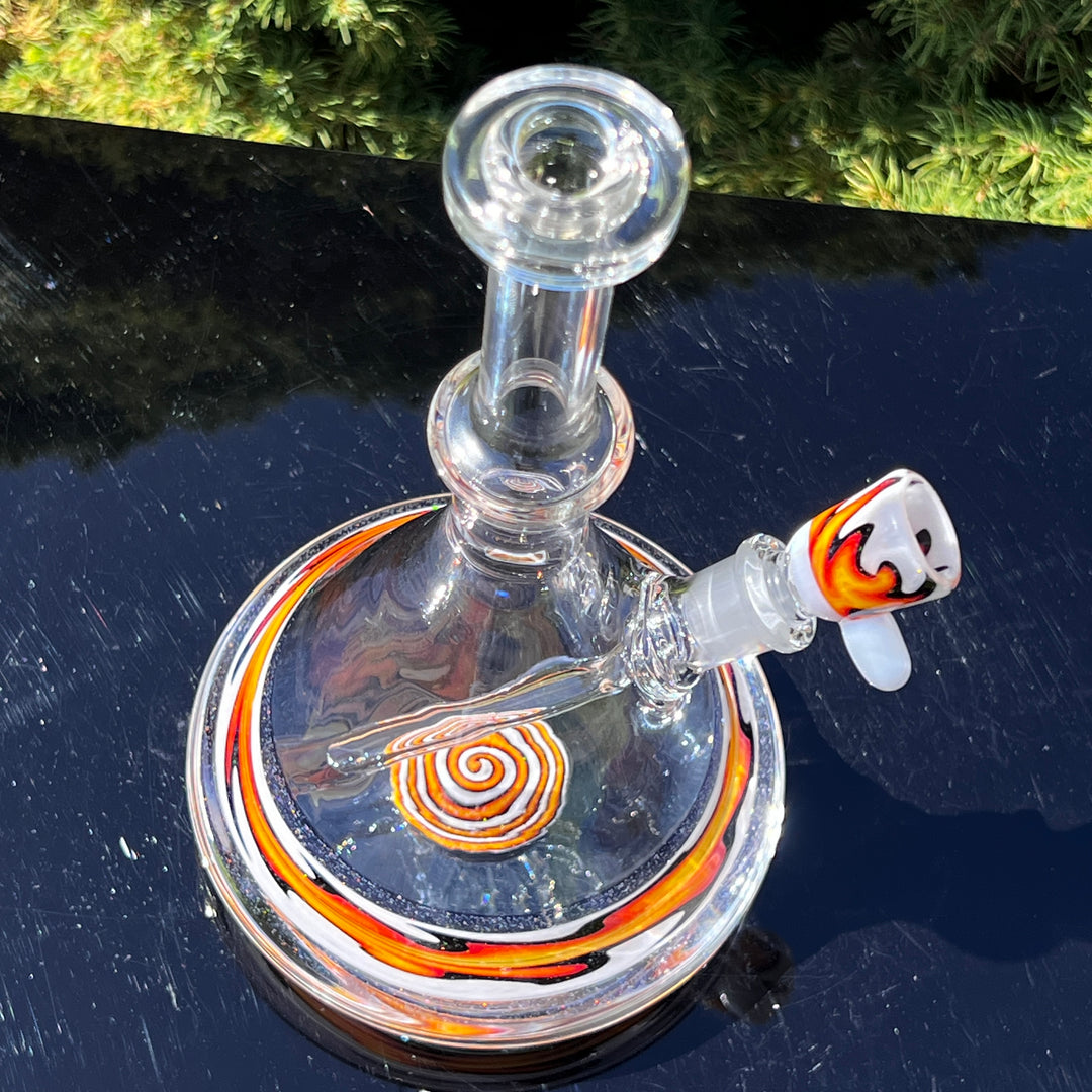 Fire Fade Crushed Fixie Opal Bong  Tako Glass   