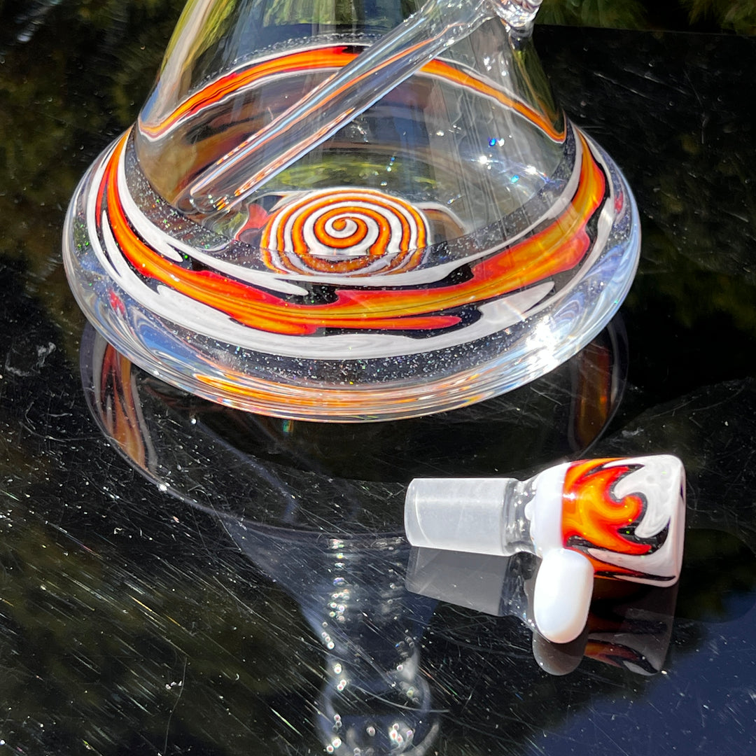 Fire Fade Crushed Fixie Opal Bong  Tako Glass   