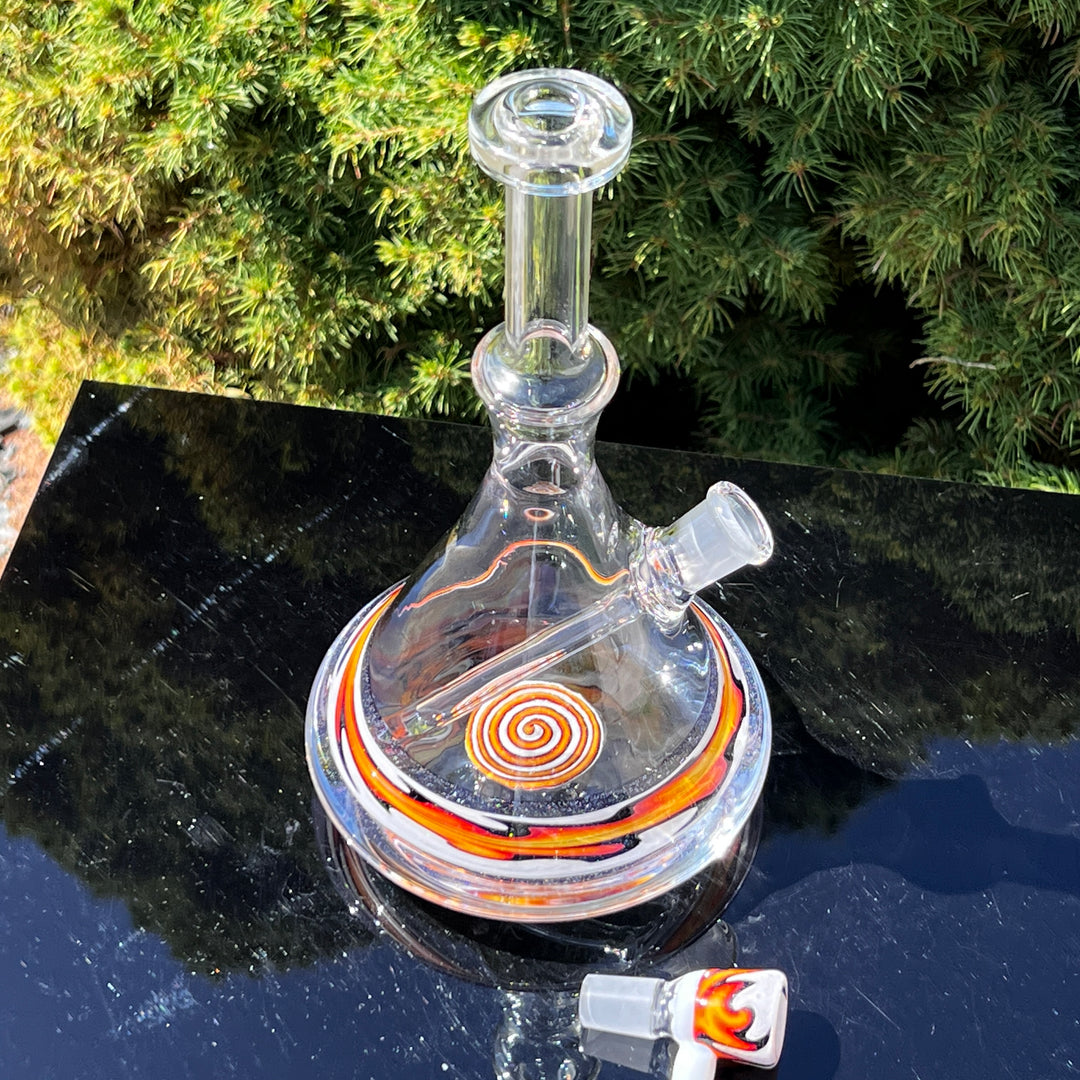 Fire Fade Crushed Fixie Opal Bong  Tako Glass   