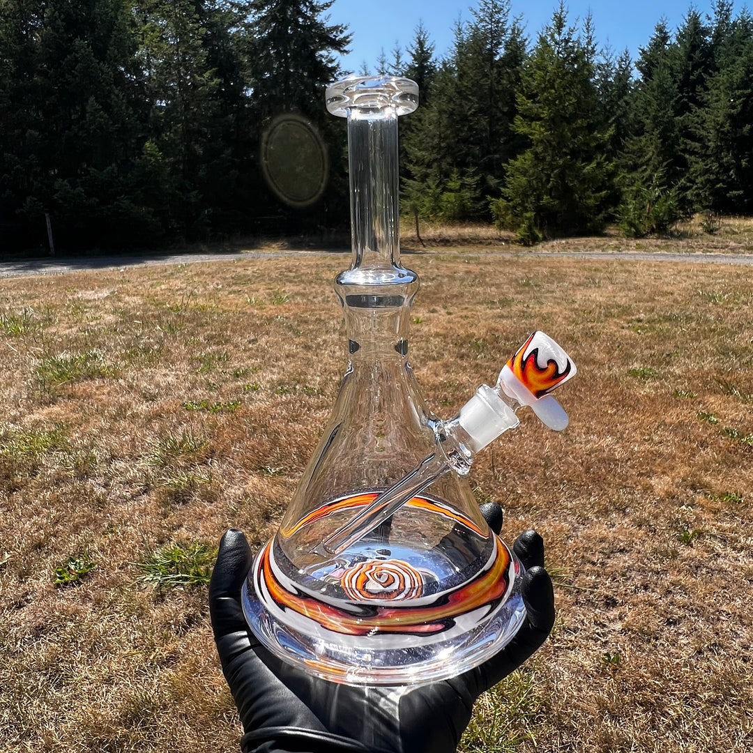 Fire Fade Crushed Fixie Opal Bong  Tako Glass   