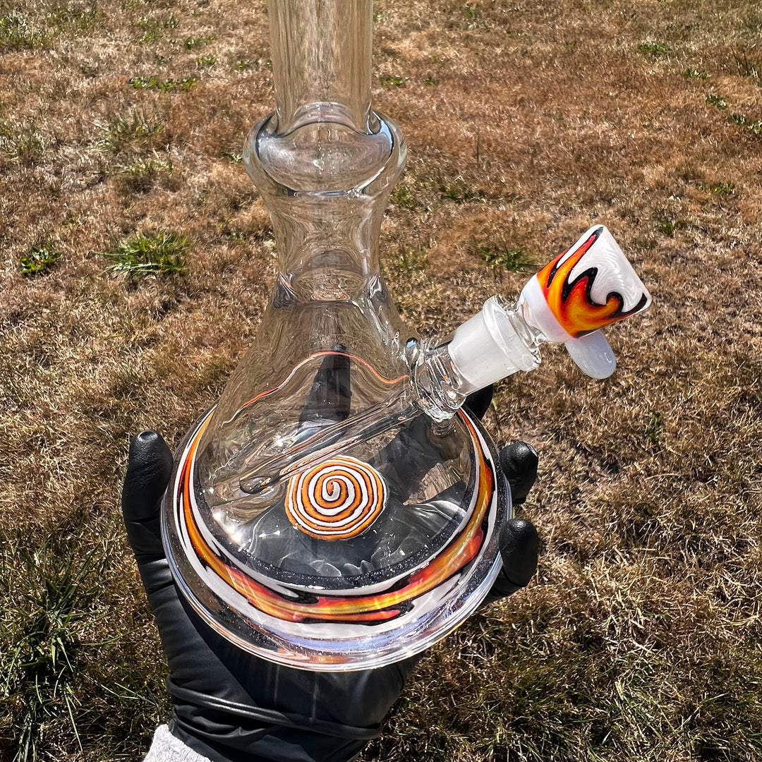 Fire Fade Crushed Fixie Opal Bong  Tako Glass   