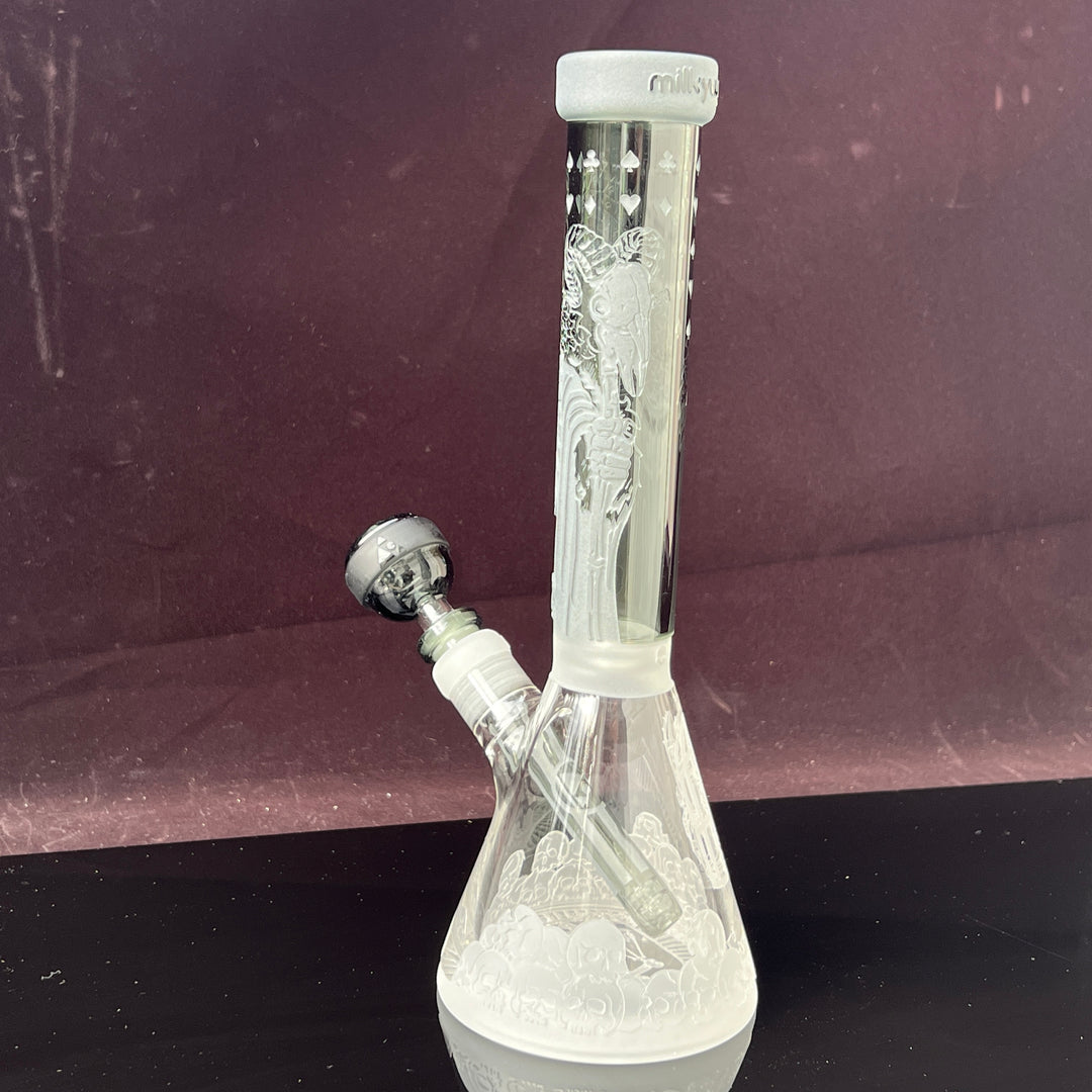 Unholy Coronation 11" Beaker Bong Glass Pipe Milkyway   