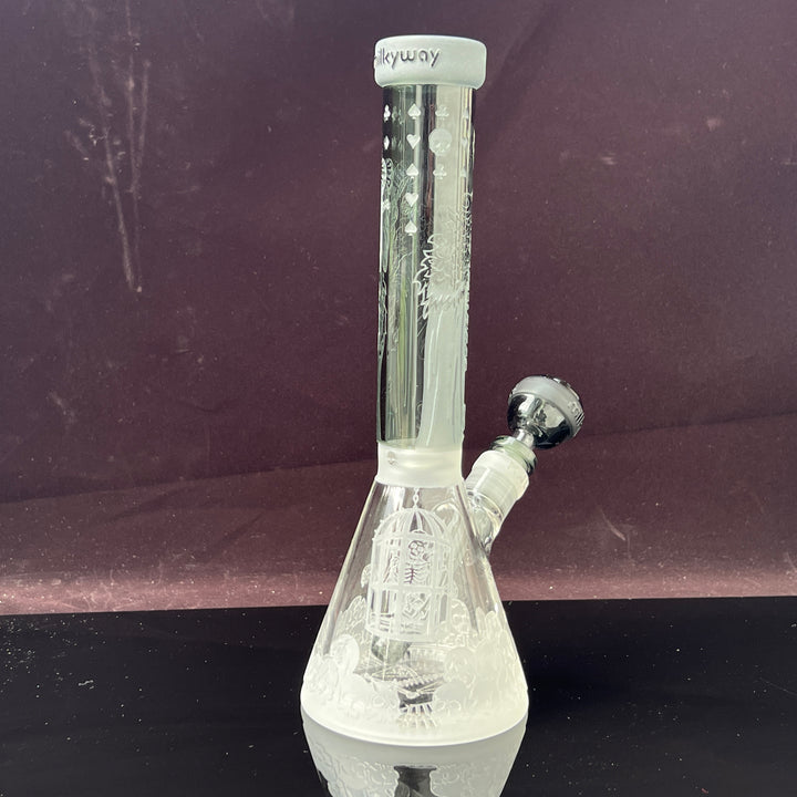 Unholy Coronation 11" Beaker Bong Glass Pipe Milkyway   