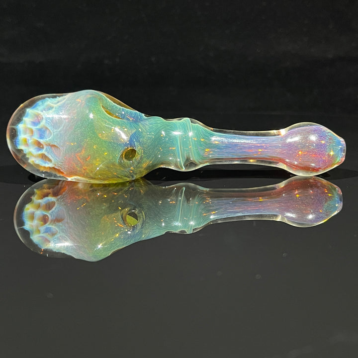 Sour Apple Honeycomb Frit Pipe Glass Pipe Key Glass Co.