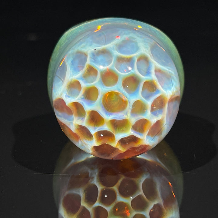 Sour Apple Honeycomb Frit Pipe Glass Pipe Key Glass Co.
