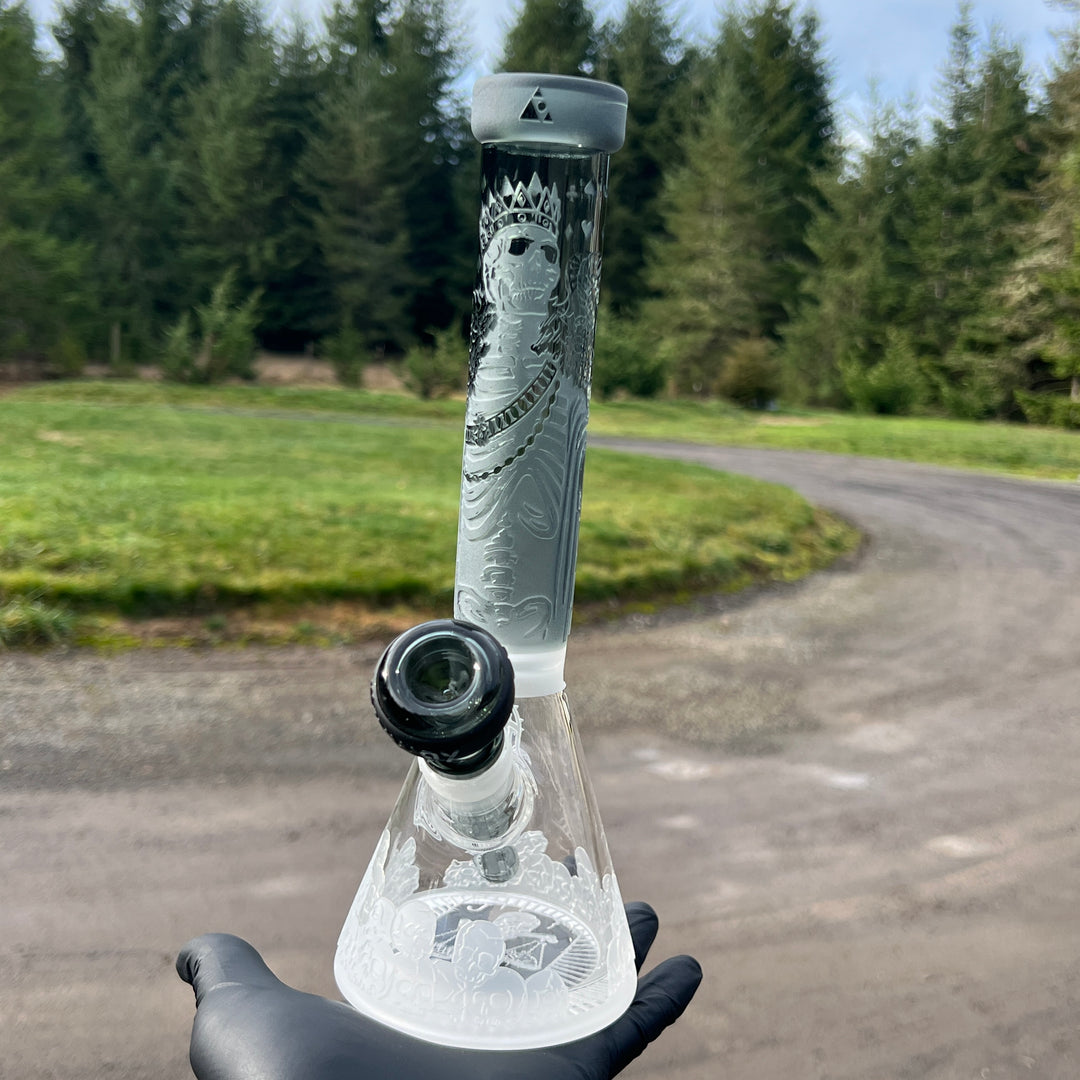 Unholy Coronation 11" Beaker Bong Glass Pipe Milkyway   