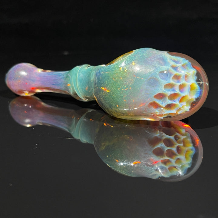Sour Apple Honeycomb Frit Pipe Glass Pipe Key Glass Co.