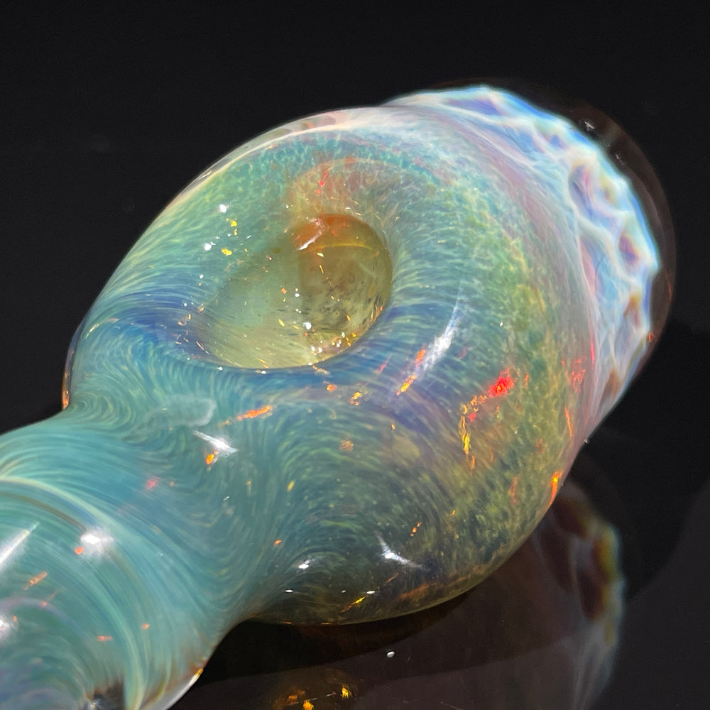 Sour Apple Honeycomb Frit Pipe Glass Pipe Key Glass Co.