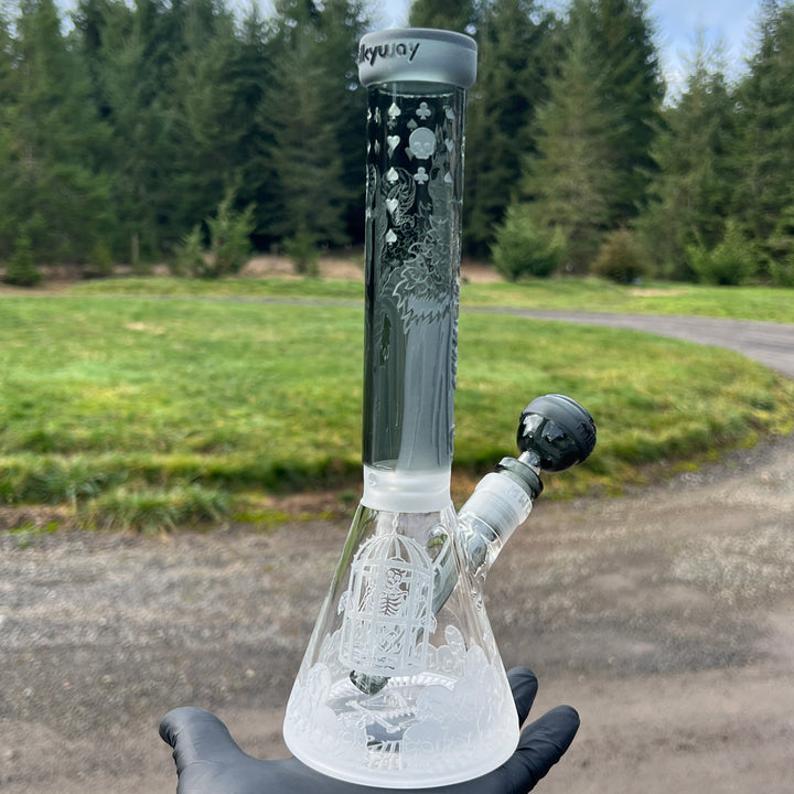 Unholy Coronation 11" Beaker Bong Glass Pipe Milkyway   