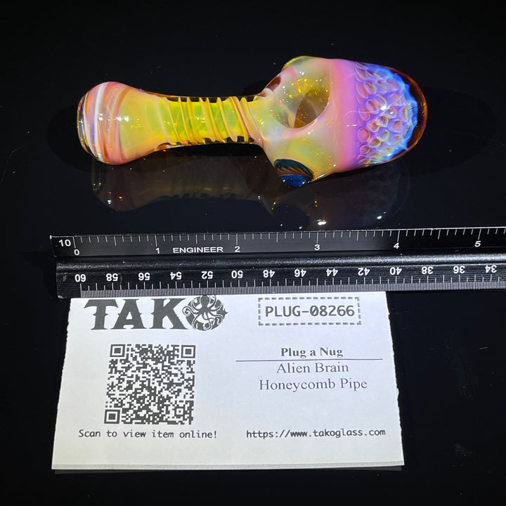 Alien Brain Honeycomb Pipe Glass Pipe Plug a Nug
