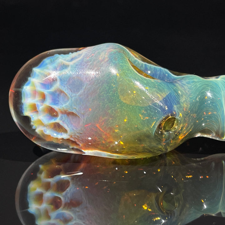 Sour Apple Honeycomb Frit Pipe Glass Pipe Key Glass Co.