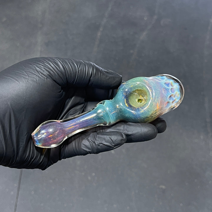 Sour Apple Honeycomb Frit Pipe Glass Pipe Key Glass Co.