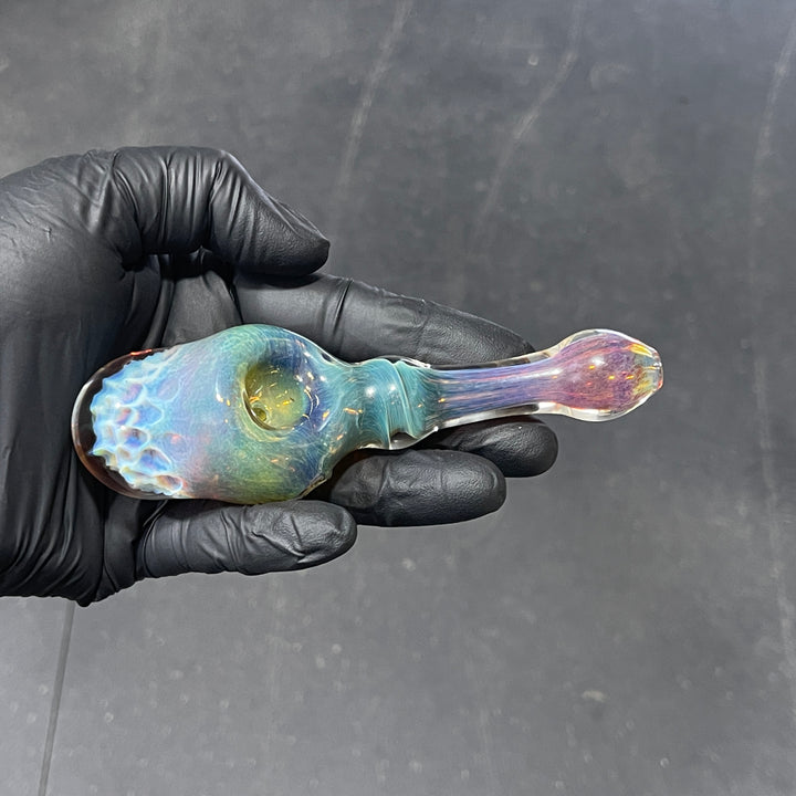 Sour Apple Honeycomb Frit Pipe Glass Pipe Key Glass Co.