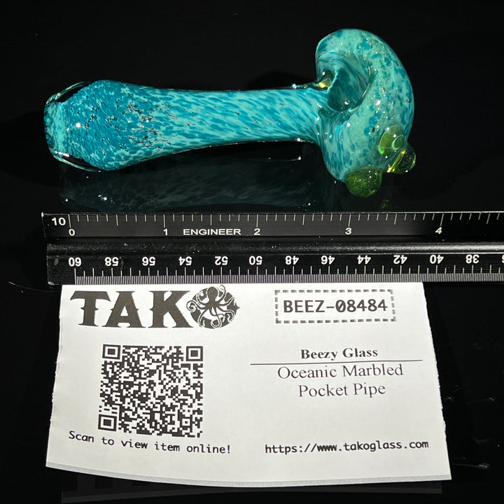 Oceanic Marbled Pocket Pipe Glass Pipe Beezy Glass