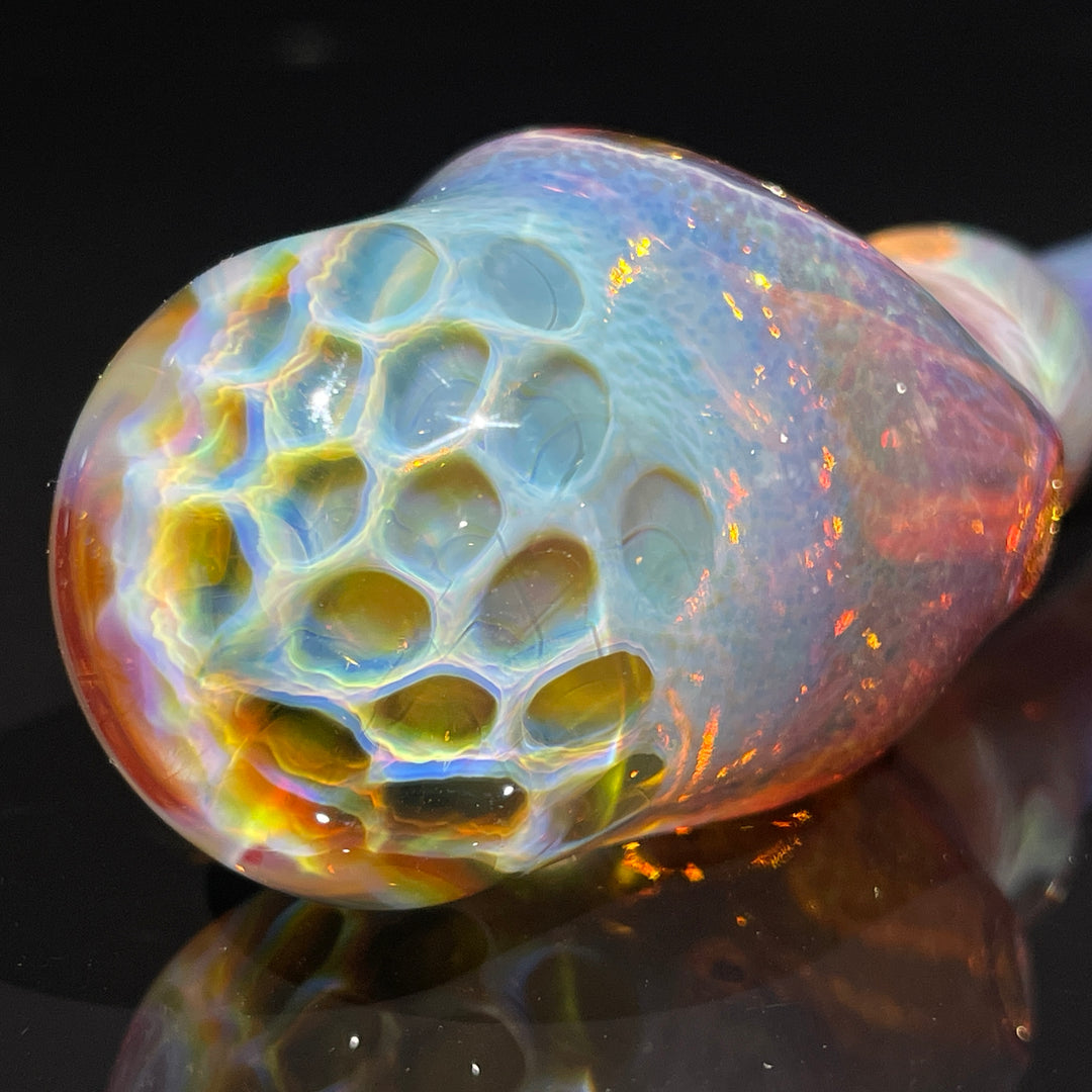 Tart Grape Honeycomb Frit Pipe Glass Pipe Key Glass Co.