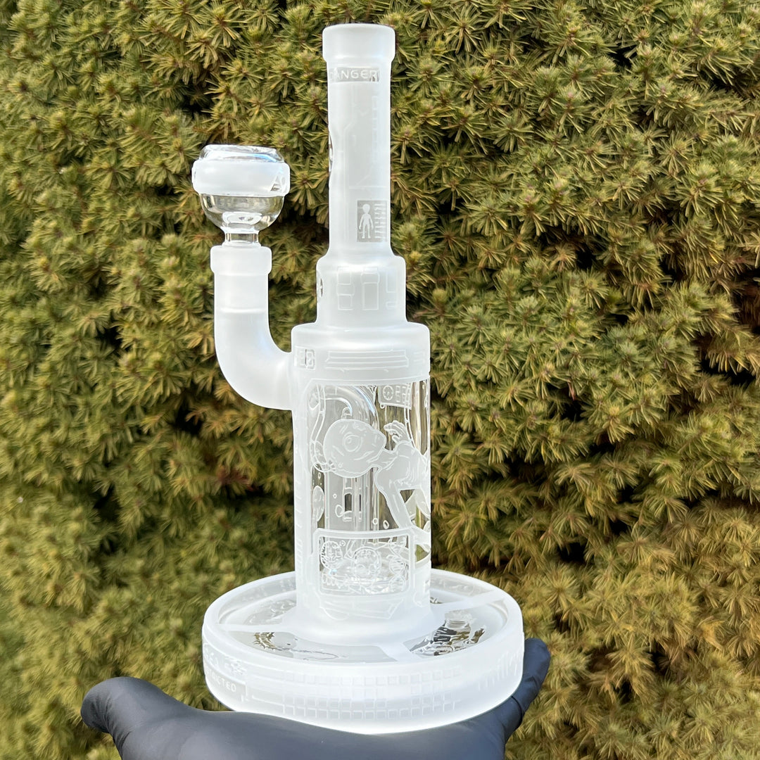 Area 51 9" Dab Rig 9 (v2.0) Glass Pipe Milkyway   