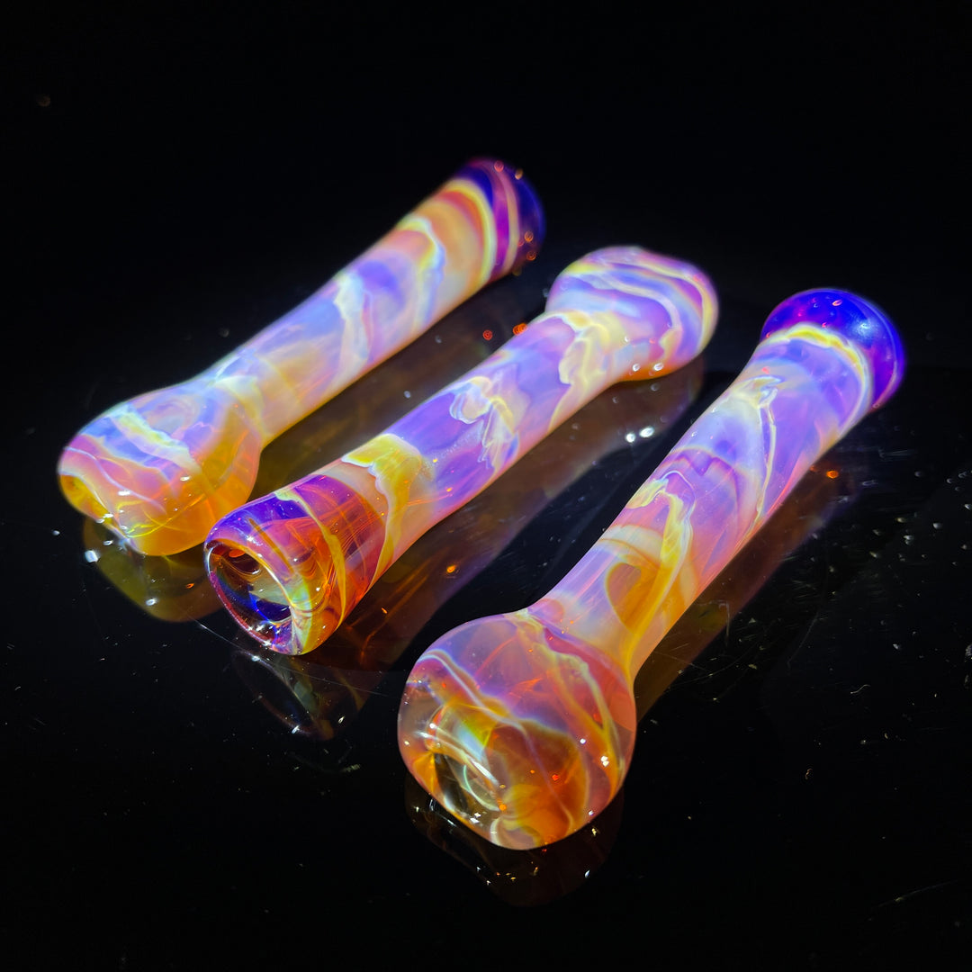 Purple Coilpot Chillum Glass Pipe Chauncey Glass   