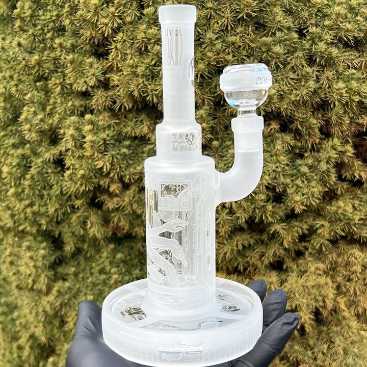 Area 51 9" Dab Rig 9 (v2.0) Glass Pipe Milkyway   