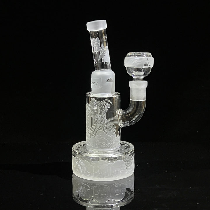 Temple of the Dragon 7" Dab Rig Glass Pipe Milkyway Clear  