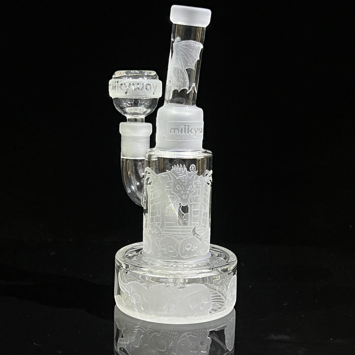 Temple of the Dragon 7" Dab Rig Glass Pipe Milkyway   