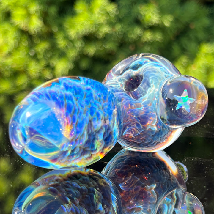 Purple Mini Pipe with Star Opal Glass Pipe Tako Glass   