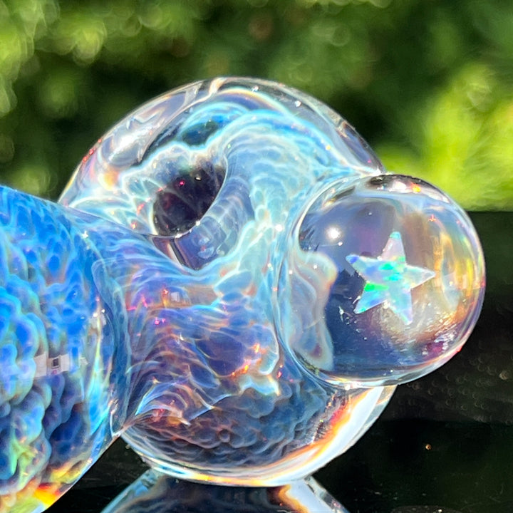 Purple Mini Pipe with Star Opal Glass Pipe Tako Glass   