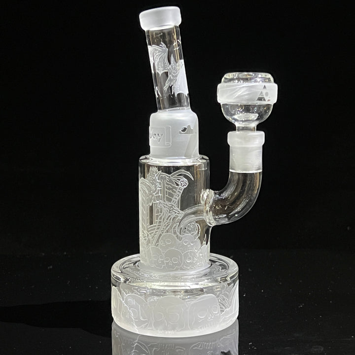 Temple of the Dragon 7" Dab Rig Glass Pipe Milkyway   