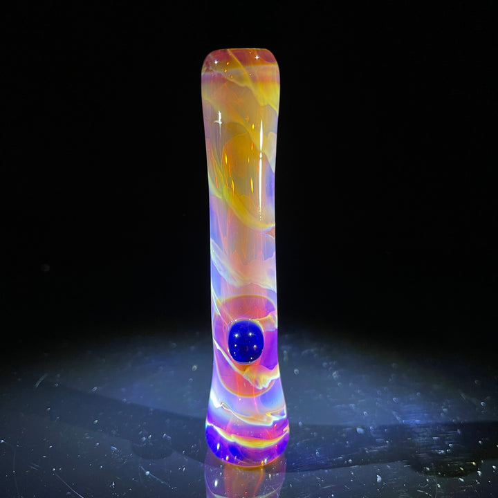 Amber Purple Chillum Glass Pipe Chauncey Glass   