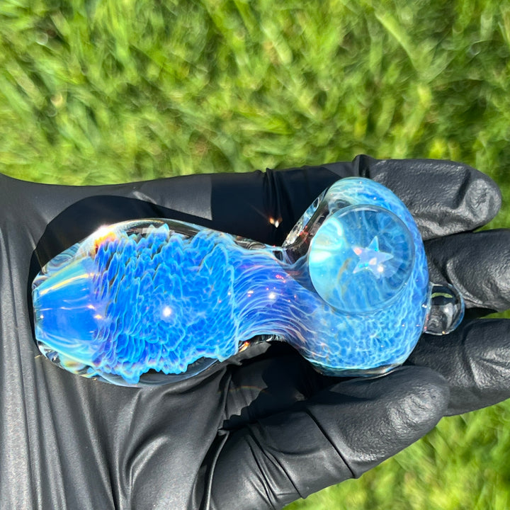 Purple Mini Pipe with Star Opal Glass Pipe Tako Glass   