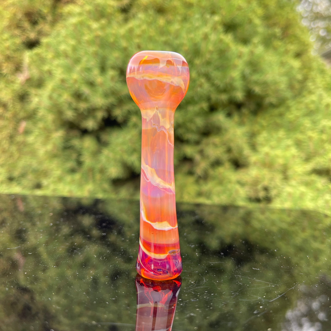 Purple Coilpot Chillum Glass Pipe Chauncey Glass Flat Mouth  