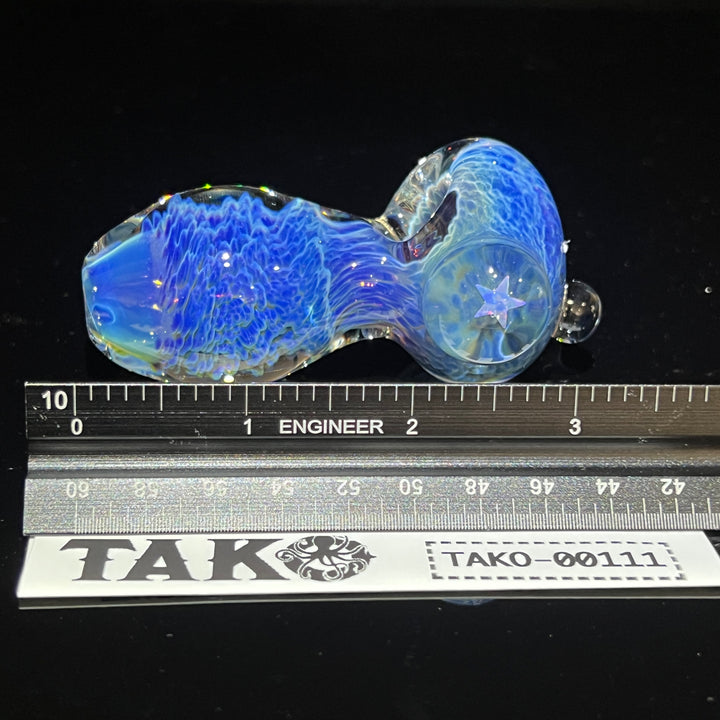 Purple Mini Pipe with Star Opal Glass Pipe Tako Glass   